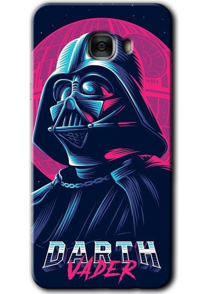 Samsung Galaxy C7 Kılıf Hd Desen Baskılı Arka Kapak - Darth Vader
