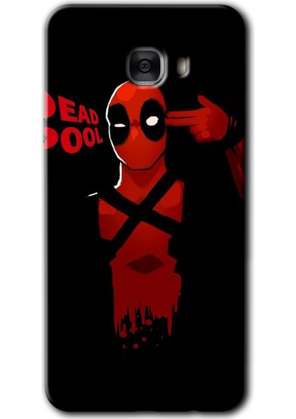 Samsung Galaxy C7 Pro Kılıf Hd Desen Baskılı Arka Kapak - Deadpool 4