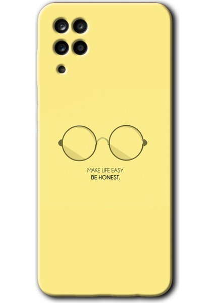 Samsung Galaxy A12 Kılıf Hd Desen Baskılı Arka Kapak - Be Honest