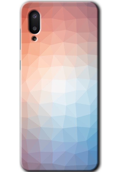 Samsung Galaxy A02 Kılıf Hd Desen Baskılı Arka Kapak - Polygon Graident 3