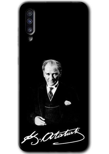 Samsung Galaxy A50 Kılıf Hd Desen Baskılı Arka Kapak - Atatürk Imza