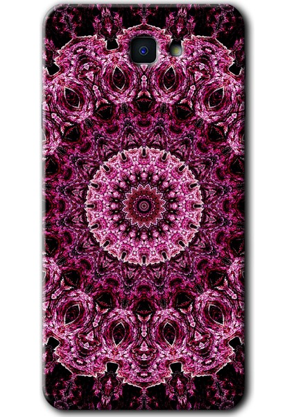 Samsung Galaxy J7 Prime 2 Kılıf Hd Desen Baskılı Arka Kapak - Mandala Patterns Kaleidoscope