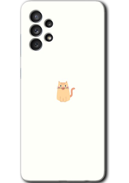 Samsung Galaxy A73 Kılıf Hd Desen Baskılı Arka Kapak - Cat Minimalism