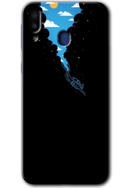 Samsung Galaxy M10S Kılıf Hd Desen Baskılı Arka Kapak - Derinlere Yolculuk