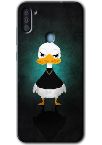 Samsung Galaxy M11 Kılıf Hd Desen Baskılı Arka Kapak - Angry Duck