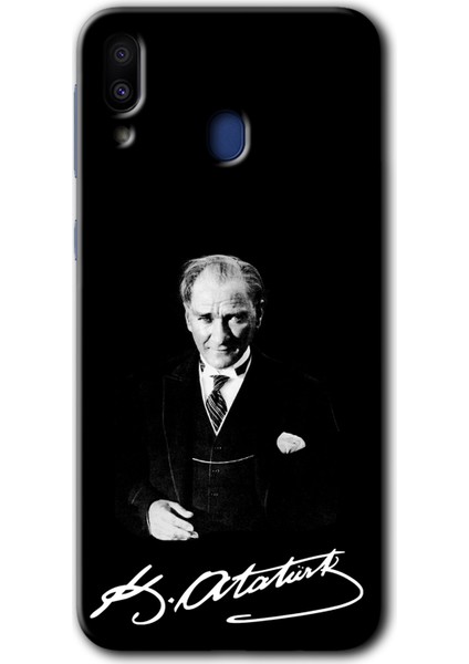 Samsung Galaxy M10 Kılıf Hd Desen Baskılı Arka Kapak - Atatürk Imza