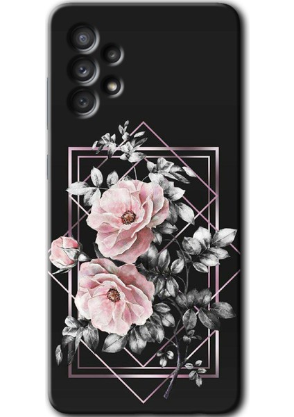 Samsung Galaxy A52S Kılıf Hd Desen Baskılı Arka Kapak - Retro Çiçek 1