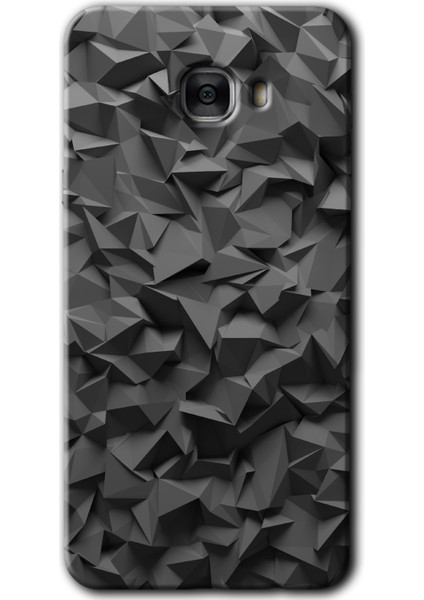 Samsung Galaxy C7 Kılıf Hd Desen Baskılı Arka Kapak - Dark Broke