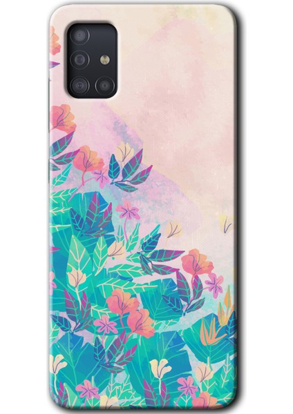 Samsung Galaxy A51 Kılıf Hd Desen Baskılı Arka Kapak - Çizim Yapraklar