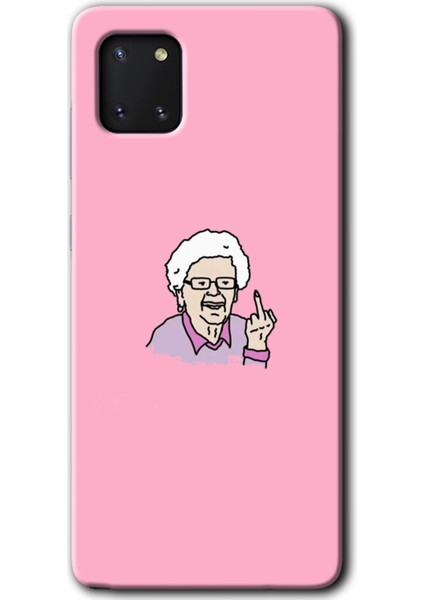 Samsung Galaxy A81 Kılıf Hd Desen Baskılı Arka Kapak - Bad Grandmother
