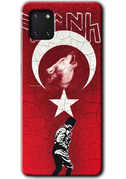 Samsung Galaxy A81 Kılıf Hd Desen Baskılı Arka Kapak - Bozkurt Atam