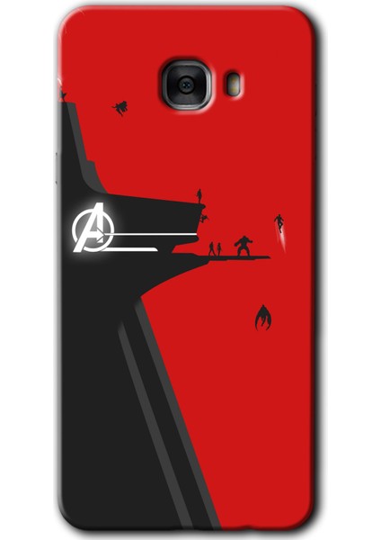 Samsung Galaxy C9 Pro Kılıf Hd Desen Baskılı Arka Kapak - Avengers Tower