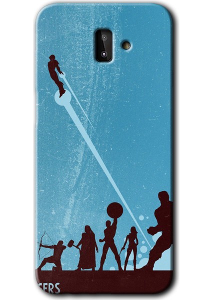 Samsung Galaxy J8 Kılıf Hd Desen Baskılı Arka Kapak - Avengers Team