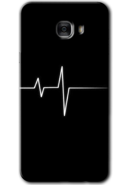 Samsung Galaxy C7 Pro Kılıf Hd Desen Baskılı Arka Kapak - Heart Rytm