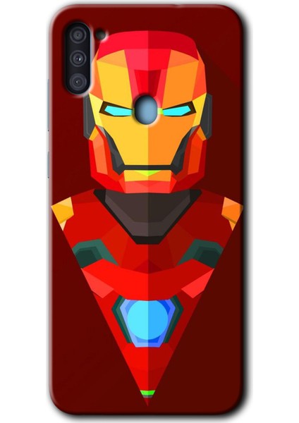 Samsung Galaxy M11 Kılıf Hd Desen Baskılı Arka Kapak - Iron Man Çizim