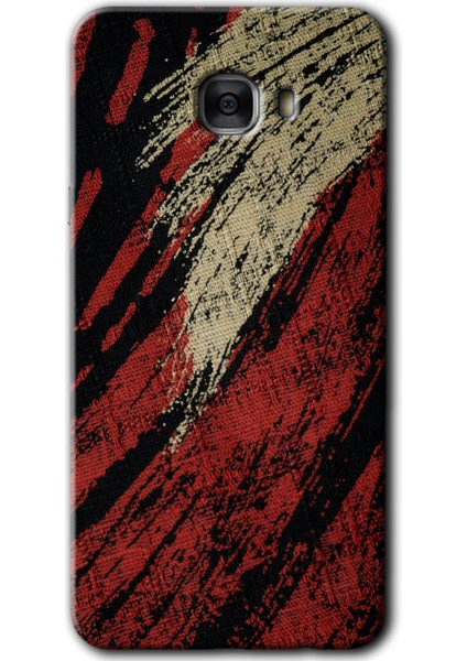 Samsung Galaxy C7 Kılıf Hd Desen Baskılı Arka Kapak - Kumaş Deseni 6