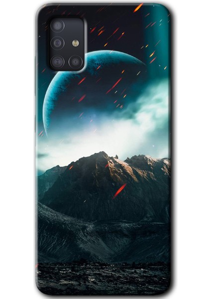 Samsung Galaxy A51 Kılıf Hd Desen Baskılı Arka Kapak - Uzay Gökyüzü