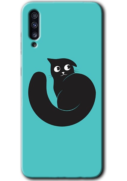 Samsung Galaxy A30S Kılıf Hd Desen Baskılı Arka Kapak - Cat Vector