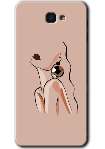 Samsung Galaxy J7 Prime 2 Kılıf Hd Desen Baskılı Arka Kapak - Çizim Silüet