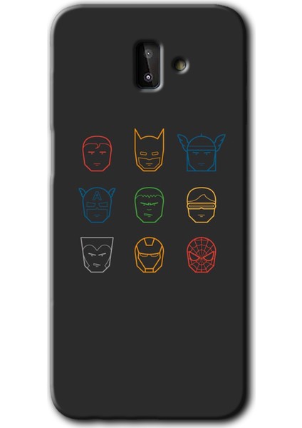 Samsung Galaxy J8 Kılıf Hd Desen Baskılı Arka Kapak - Avengers Minimalism