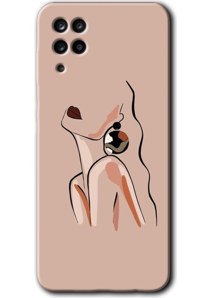 Samsung Galaxy M12 Kılıf Hd Desen Baskılı Arka Kapak - Çizim Silüet