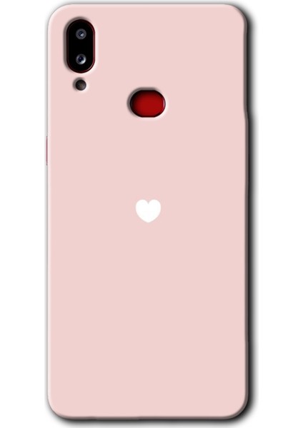 Samsung Galaxy A10S Kılıf Hd Desen Baskılı Arka Kapak - Sade Kalp