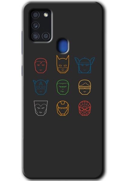 Samsung Galaxy A21S Kılıf Hd Desen Baskılı Arka Kapak - Avengers Minimalism
