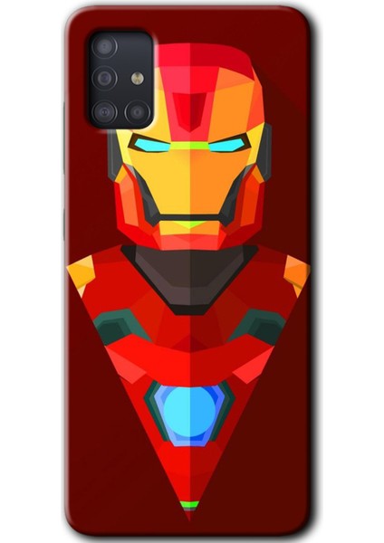 Samsung Galaxy A51 Kılıf Hd Desen Baskılı Arka Kapak - Iron Man Çizim