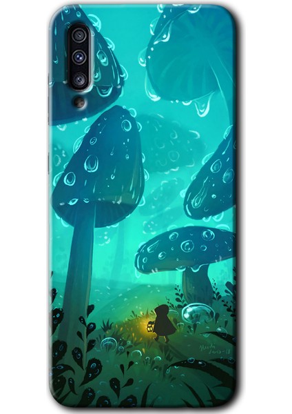 Samsung Galaxy A50 Kılıf Hd Desen Baskılı Arka Kapak - Silhoutte Dropss