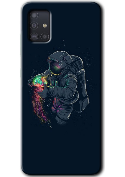 Samsung Galaxy A51 Kılıf Hd Desen Baskılı Arka Kapak - Astronot Kıyafeti