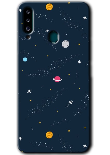 Samsung Galaxy A20S Kılıf Hd Desen Baskılı Arka Kapak - Çizim Gezegen