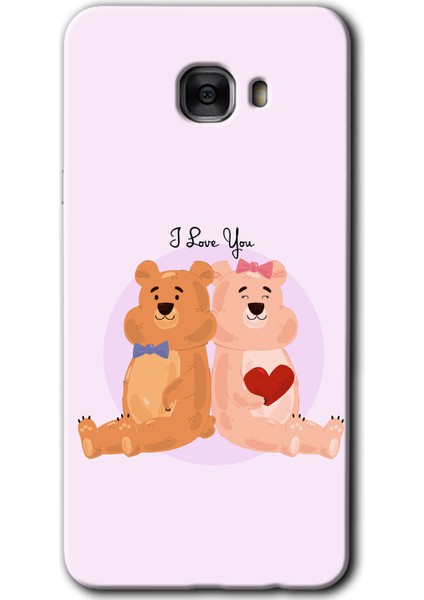 Samsung Galaxy C9 Pro Kılıf Hd Desen Baskılı Arka Kapak - Sevgili Ayıcık