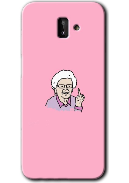 Samsung Galaxy J6 Plus Kılıf Hd Desen Baskılı Arka Kapak - Bad Grandmother