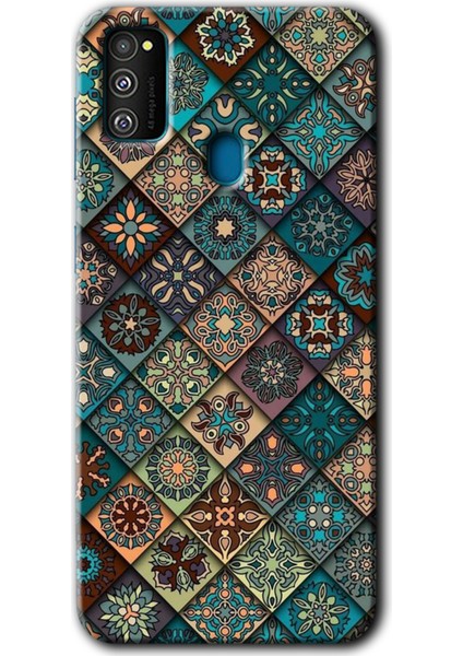 Samsung Galaxy M21 Kılıf Hd Desen Baskılı Arka Kapak - Mandala Desen