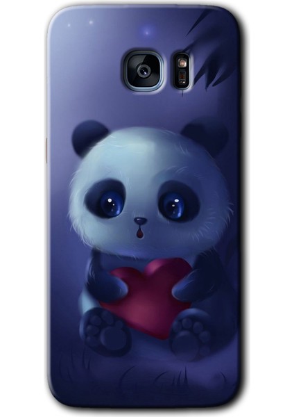 Samsung Galaxy S7 Edge Kılıf Hd Desen Baskılı Arka Kapak - Bebek Panda
