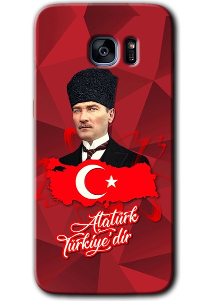 Samsung Galaxy S7 Edge Kılıf Hd Desen Baskılı Arka Kapak - Atatürkiye