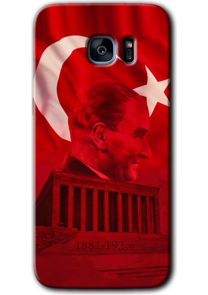 Samsung Galaxy S7 Edge Kılıf Hd Desen Baskılı Arka Kapak - Anıtkabir Atatürk
