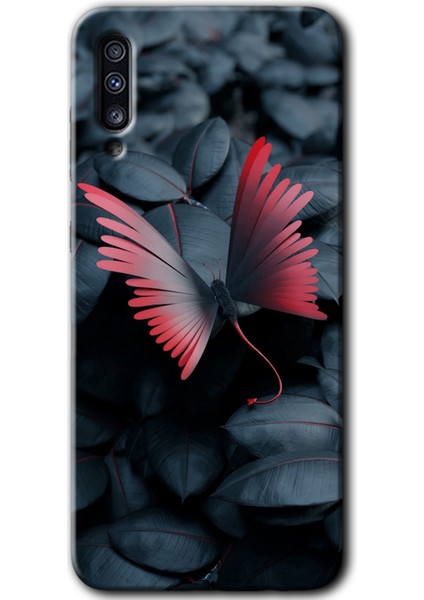 Samsung Galaxy A70S Kılıf Hd Desen Baskılı Arka Kapak - Dark Butterfly