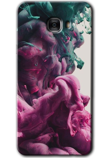 Samsung Galaxy C7 Pro Kılıf Hd Desen Baskılı Arka Kapak - Liquid Cloud