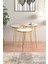 Beyaz Gold Metal Ayaklı Gold Detaylı Zigon Sehpa 1