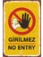 Girilmez No Entry (20 cm x 30 Cm) Retro Ahşap Mdf Poster 2