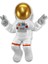 Dekoratif Astronot Apollo Duvar Heykeli 47 x 35 cm 1