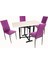 Kanatlı Katlanır - Gözde Mutfak Masa Takımı (Deri) - Mor 1