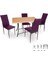 Modern Katlanır Werzalit-Gözde Mutfak Masa Takımı - Mor 1