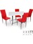 Modern Katlanır Werzalit-Gözde Mutfak Masa Takımı - Kırmızı 1