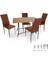 Modern Katlanır Werzalit-Gözde Mutfak Masa Takımı - Indiana Wood Kahve 1