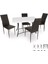 Modern Katlanır Werzalit-Gözde Mutfak Masa Takımı - Siyah 1