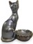 Dekoratif Tabaklı Kedi Çerezlik Biblo (20X16CM) 1