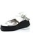 Özgençshoes 311 Hakiki Deri Siyah & Beyaz & Yeşil Kalın Taban Kadın Sandalet 1