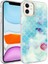 Apple iPhone 11 Kapak Palık Pullu Desenli Fosforlu Silikon Kılıf - Mavi 1